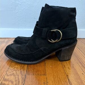 New Fiorentini + Baker Black Suede Ankle Boots Made in Italy Size 40 US 9.5